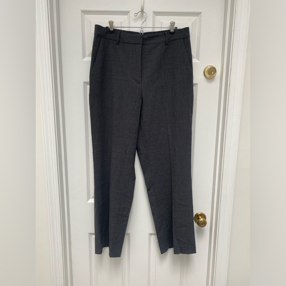 NWT Quince Women's Straight-Leg Trousers - Charcoal Gray - Size 14